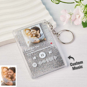 Scannable Spotify Code Quicksand Plaque Keychain Lamp Music and Photo Acrylic Gifts for Her - MadeMineAU