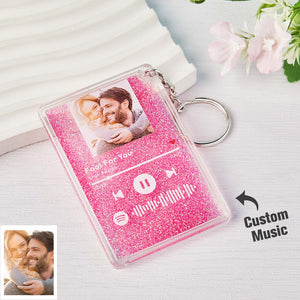 Scannable Spotify Code Quicksand Plaque Keychain Lamp Music and Photo Acrylic Gifts for Her - MadeMineAU