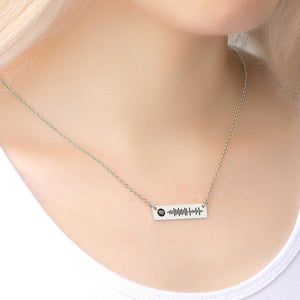 Custom Necklace Spotify Code Necklace Music Spotify Scan Code Stainless Steel Necklace Gift