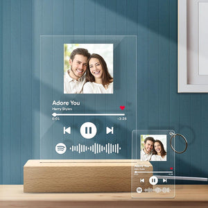 Anniversary Gifts Custom Spotify Code Music Acrylic Glass Plaque Decor For Her/Him