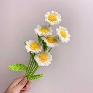 Little Daisy Crochet Flower Handmade Knitted Flower Gift for Lover - MadeMineAU