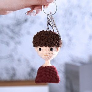 Custom Crochet Doll Keychain Personalized Gifts Handwoven Mini Dolls - MadeMineAU