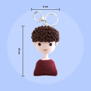 Custom Crochet Doll Keychain Personalized Gifts Handwoven Mini Dolls - MadeMineAU