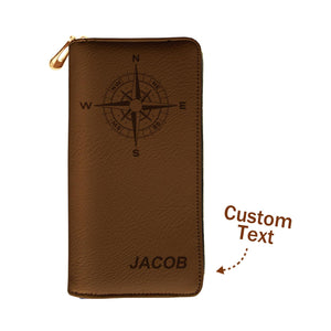 Custom Engraved Wallet Leather Passport Cover Travel Gifts for Man - MadeMineAU