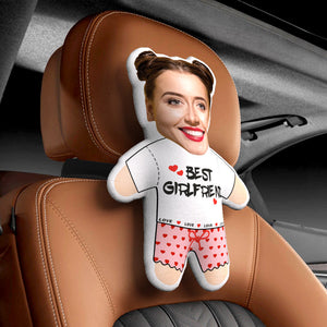 Personalized  Face Car Seat Pillow Best Girlfriend Customized Soft Face Best GirlfriendPillow For Car and Chair - MadeMineAU
