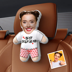 Personalized  Face Car Seat Pillow Best Girlfriend Customized Soft Face Best GirlfriendPillow For Car and Chair - MadeMineAU