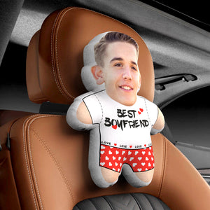 Personalized  Face Car Seat Pillow Best Boyfriend Customized Soft Face Pillow For Car and Chair - MadeMineAU