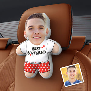 Personalized  Face Car Seat Pillow Best Boyfriend Customized Soft Face Pillow For Car and Chair - MadeMineAU