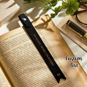 Personalized Leather Bookmark Custom Engraved Vintage Bookmark Anniversary Gift - MadeMineAU