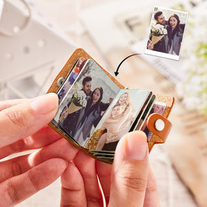 Custom Photo Leather Keychain Personalized Album Keyring Gifts for Lovers - MadeMineAU