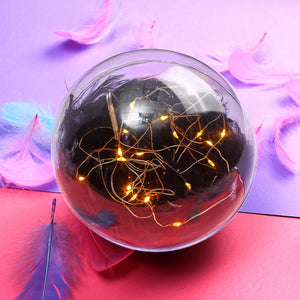 Transparent Plastic Ball Light String Black Feather Three-piece Suit Creative Gift Combination