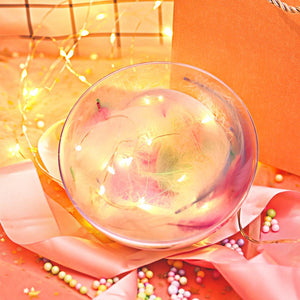 Transparent Plastic Ball Light String Macaron Mix Feather Three-piece Suit Creative Gift Combination