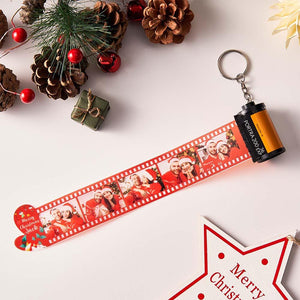 Custom Photo Film Roll Keychain with Pictures Camera Keychain Christmas Day Gift - MadeMineAU