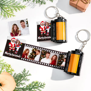 Custom Face Film Roll Keychain Memorial Camera Keychain Christmas Day Gift For Couples - MadeMineAU