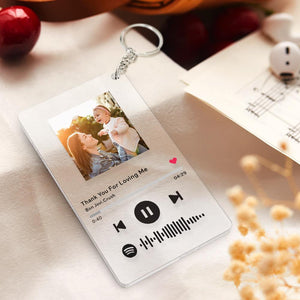 Personalized Spotify Code Music Plaque Keychain Gifts For Couple Best Gift Choice - Gift For love