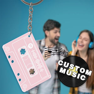 Custom Your Favorite Song Spotify Code Cassette Tape Music Keychain-Mother`s Day Gifts - MadeMineAU