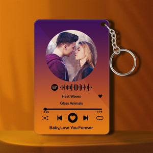 Custom Spotify Plaque Personalized Gradient Color Acrylic Keychain