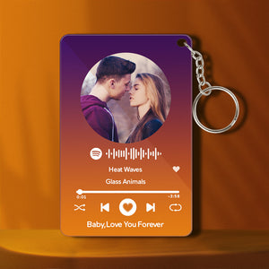 Custom Spotify Plaque Personalized Gradient Color Acrylic Keychain