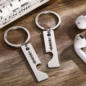 Scannable Custom Spotify Code Keyring 2pcs a Set-Gift For Mother - MadeMineAU