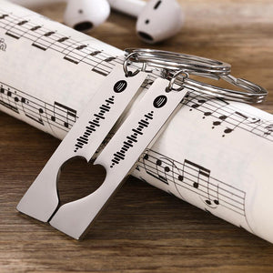Scannable Custom Spotify Code Keyring 2pcs a Set-Gift For Mother - MadeMineAU