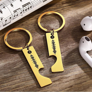 Custom  Engraved Music Song Spotify Code Keyring Gifts for Couple - MadeMineAU