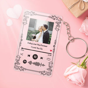 Personalized Spotify Code Acrylic Music Board Custom Album Cover Plaque Couple Photo Girlfriend Girl Valentine Day Gift