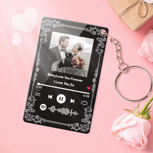 Personalized Spotify Code Acrylic Music Board Custom Album Cover Plaque Couple Photo Girlfriend Girl Valentine Day Gift
