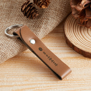 Custom Scannable Spotify Code Leather Keychain Personalized Music Song Key Chain Memorial Gifts for Him