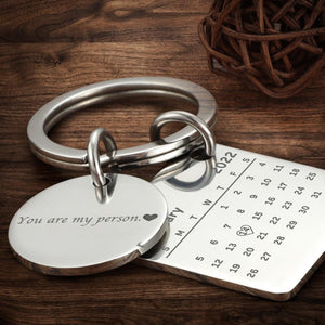 Personalized Custom Photo Engraved Calendar Collage Photo Painting Keyring - MadeMineAU