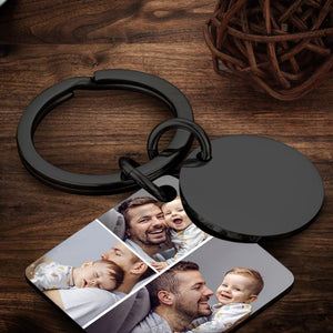 Personalized Custom Photo Engraved Calendar Collage Photo Painting Keyring - MadeMineAU