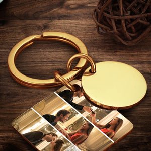 Personalized Custom Photo Engraved Calendar Collage Photo Painting Keyring - MadeMineAU