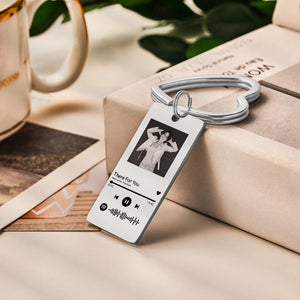 Scannable Spotify Code Keychain with Photo Music Keychain-Best Gifts - MadeMineAU