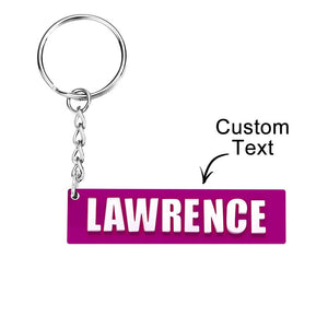Custom Engraved Keychain 4D Reflective Number Plate Keychain Gifts - MadeMineAU