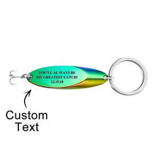 Custom Engraved Keychain Fish Hook Gifts for Him - MadeMineAU