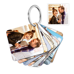 Custom Photo Felt Flip Book Keychain Personalized Double-sided Acrylic Keychain Gifts For Her - MadeMineAU