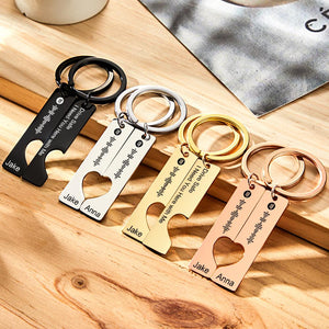 Drive Safe - Custom Spotify and Named Keychain Music Keychain Gifts For Him