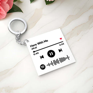 Custom Spotify Keychain Photo Keychain Engraved Keychain Best Gifts for Lover