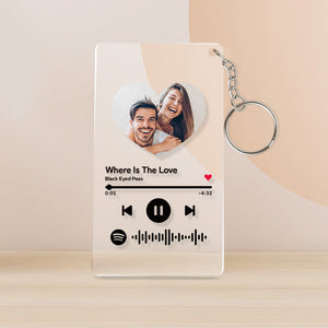 Spotify Photo Custom Spotify Code Keychain, Plaque & Night Light - Heart Shaped