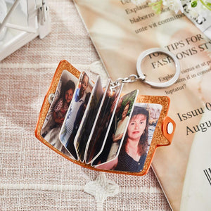 Romantic Gift Scrapbook Keychain Custom Photo Album Keychain Leather Keychain for Love