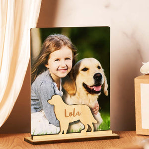 Personalized Dog Silhouette Photo Frame Memorial Decoration Gift For Pet Lovers - MadeMineAU