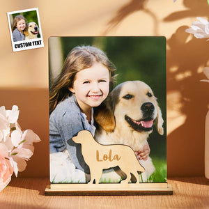 Personalized Dog Silhouette Photo Frame Memorial Decoration Gift For Pet Lovers - MadeMineAU