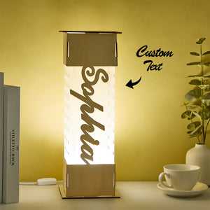 Personalized LED Lamp Custom Name Wooden Acrylic Night Light Birthday Gift - MadeMineAU