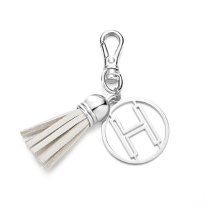 Initial Letter Tassel Keychain Personalized Monogram Keychain Gifts for Her - MadeMineAU