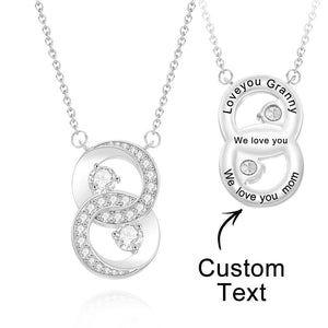 Custom Engraved Birthstone Necklace Symbol Pendant Necklace Gift for Women - MadeMineAU