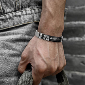 Personalized Spotify Code Bracelet with Your Photo Perfect Gift for Men