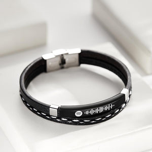 Scannable Spotify Code Custom Music Bracelet Leather Gifts - MadeMineAU