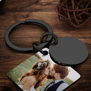 Custom Photo Keychain Engraved Calendar Keychain Gifts - Rose Gold