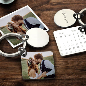 Personalized Custom Photo Engraved Calendar Keyring