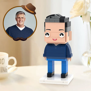 Personalized Body Brick Figures Father's Gifts Custom Small Particle Block Man
