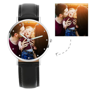 Photo Watch - Personalized Engraved Watch Black Strap Family - MadeMineAU